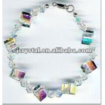 AB Coated square glass beads